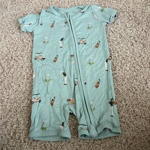 Kyte BABY Light Green Golf Print Bodysuit